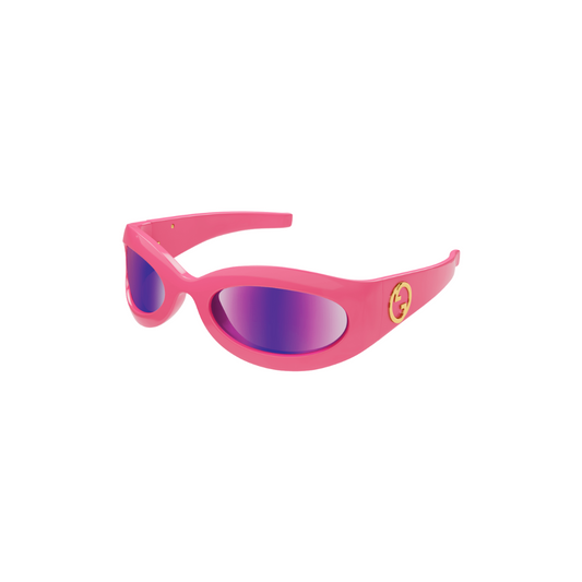 GUCCI Women's Sunglasses - Red Frame - Pink Lenses